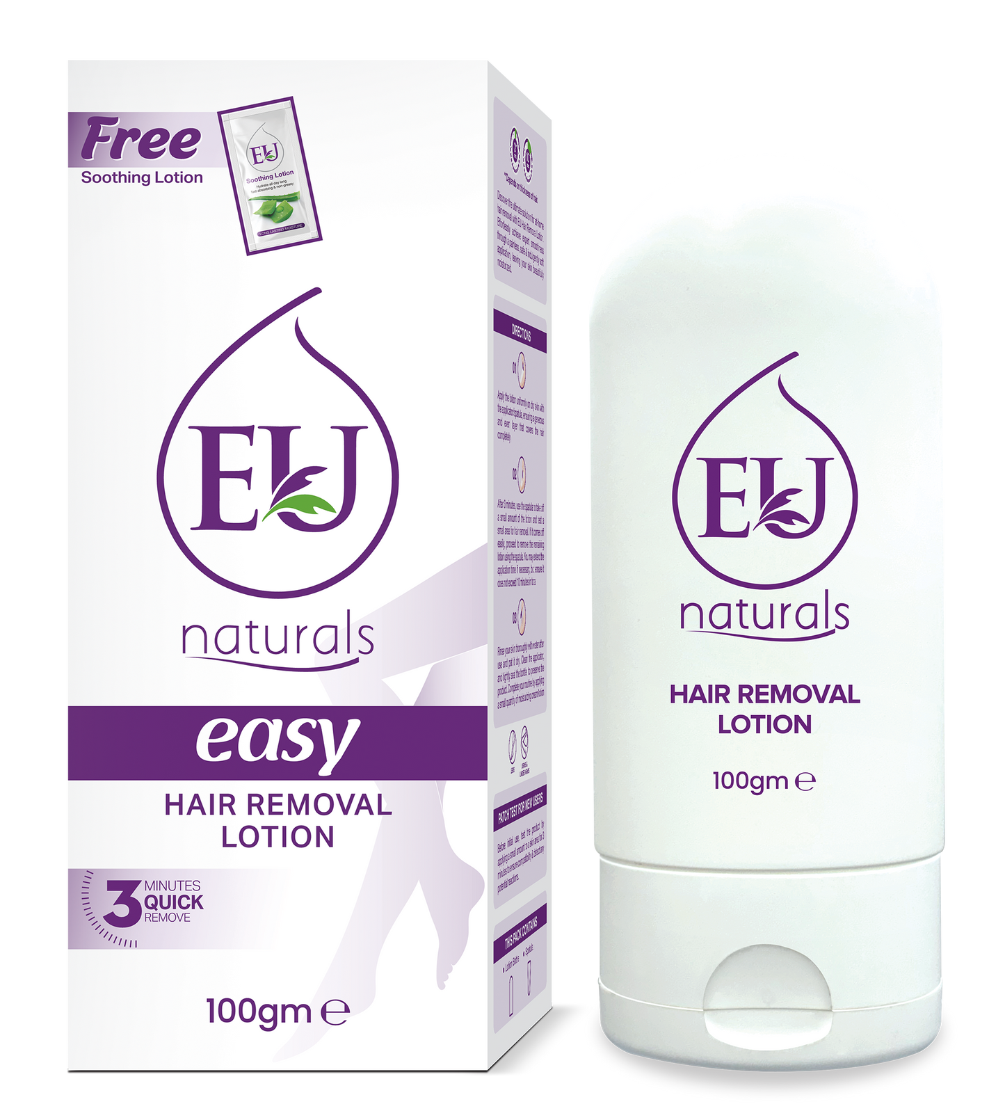 EU Easy Hair Removal Lotion 100gm - Smooth Skin in Just 3 Minutes!