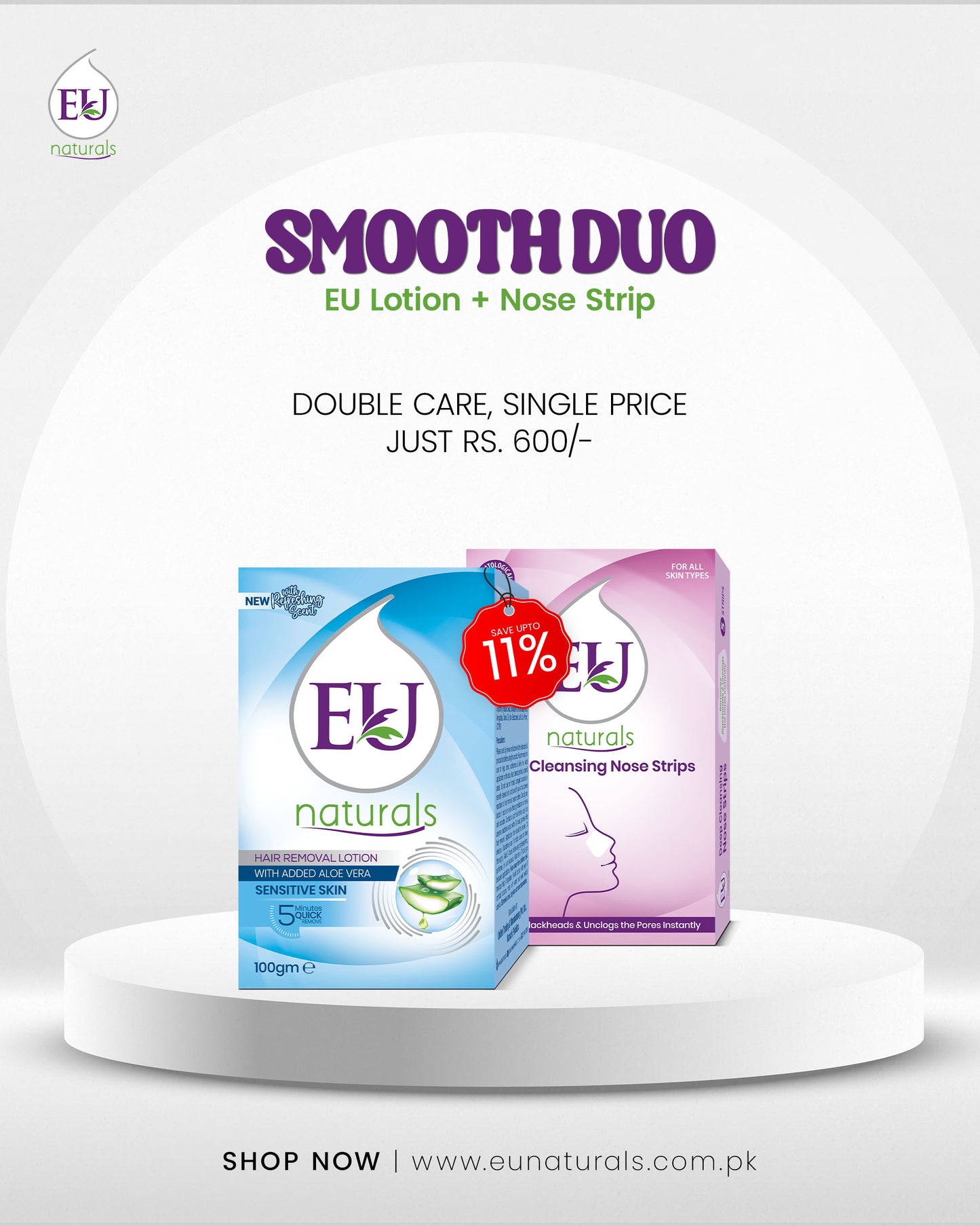 Smooth Duo EU Lotion + Nose Strip