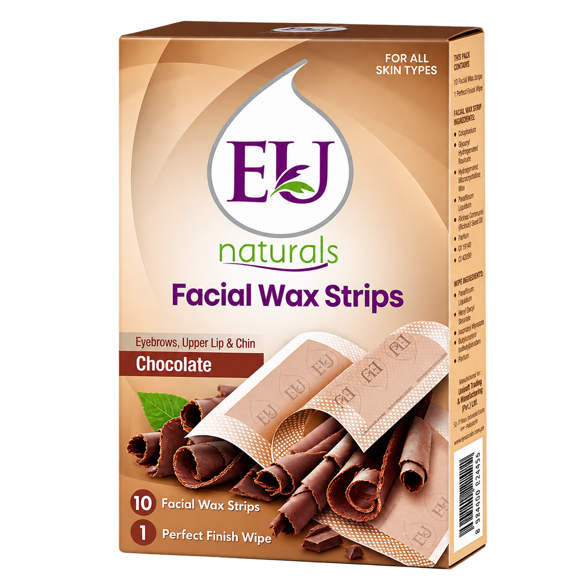 Eu Chocolate Facial Wax Strips 10 Strips Buy one get one free