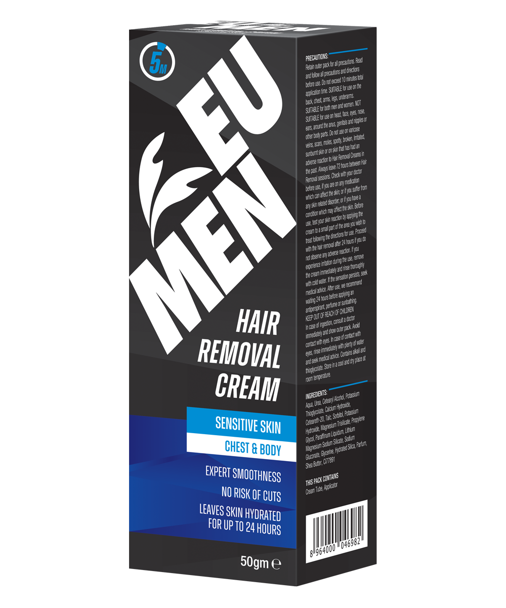 EU Men Hair Removing Cream (50g Tube - Sensitive Skin)