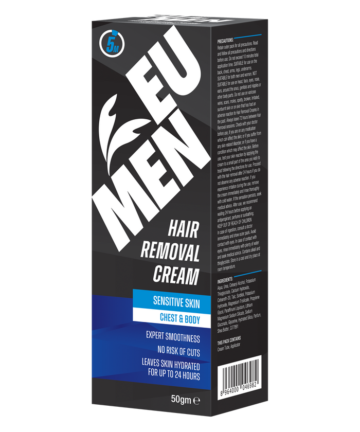 Men Hair Removing Cream (50g Tube - Sensitive Skin) EU Naturals