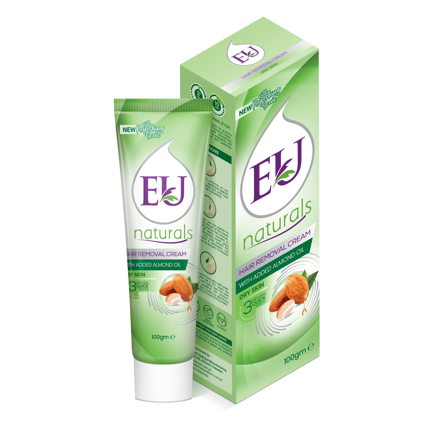 Hair Removing Cream (100g Tube - Dry Skin)- EU Naturals
