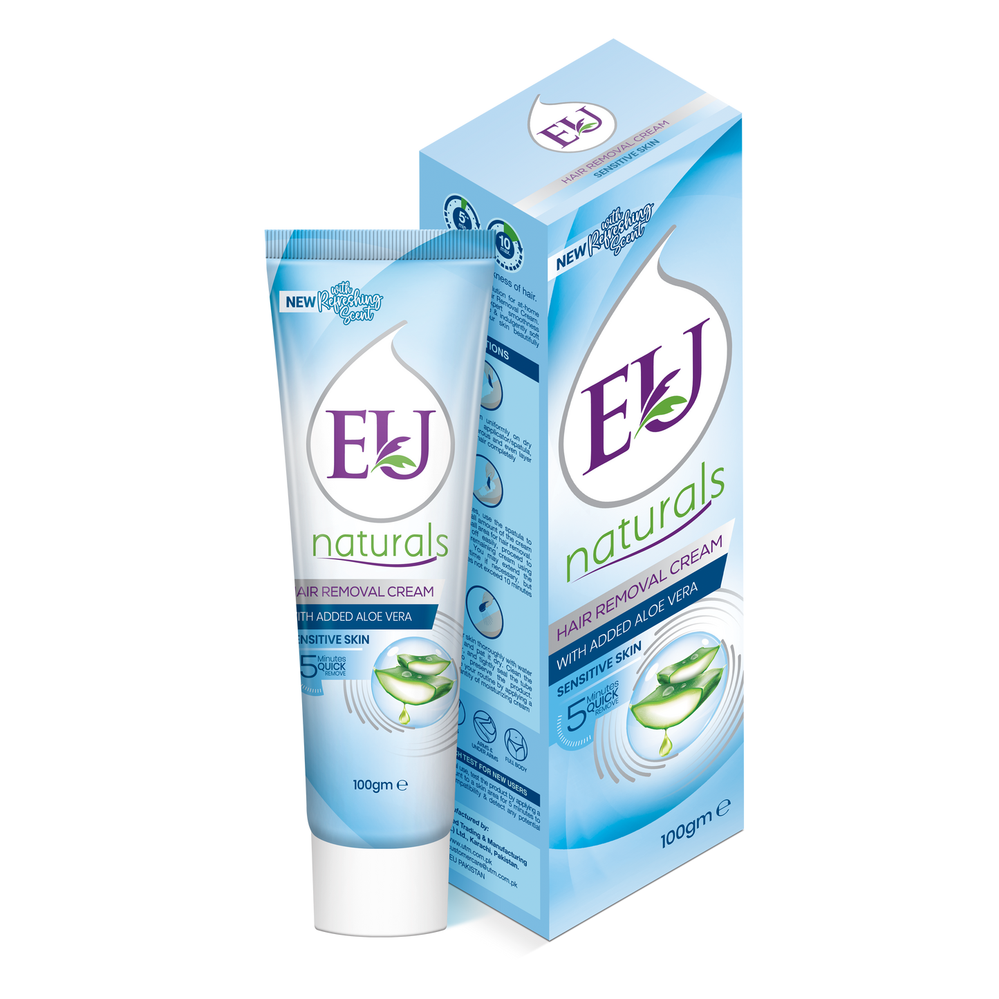 Hair Removing Cream (100g Tube - Sensitive Skin)- EU Naturals