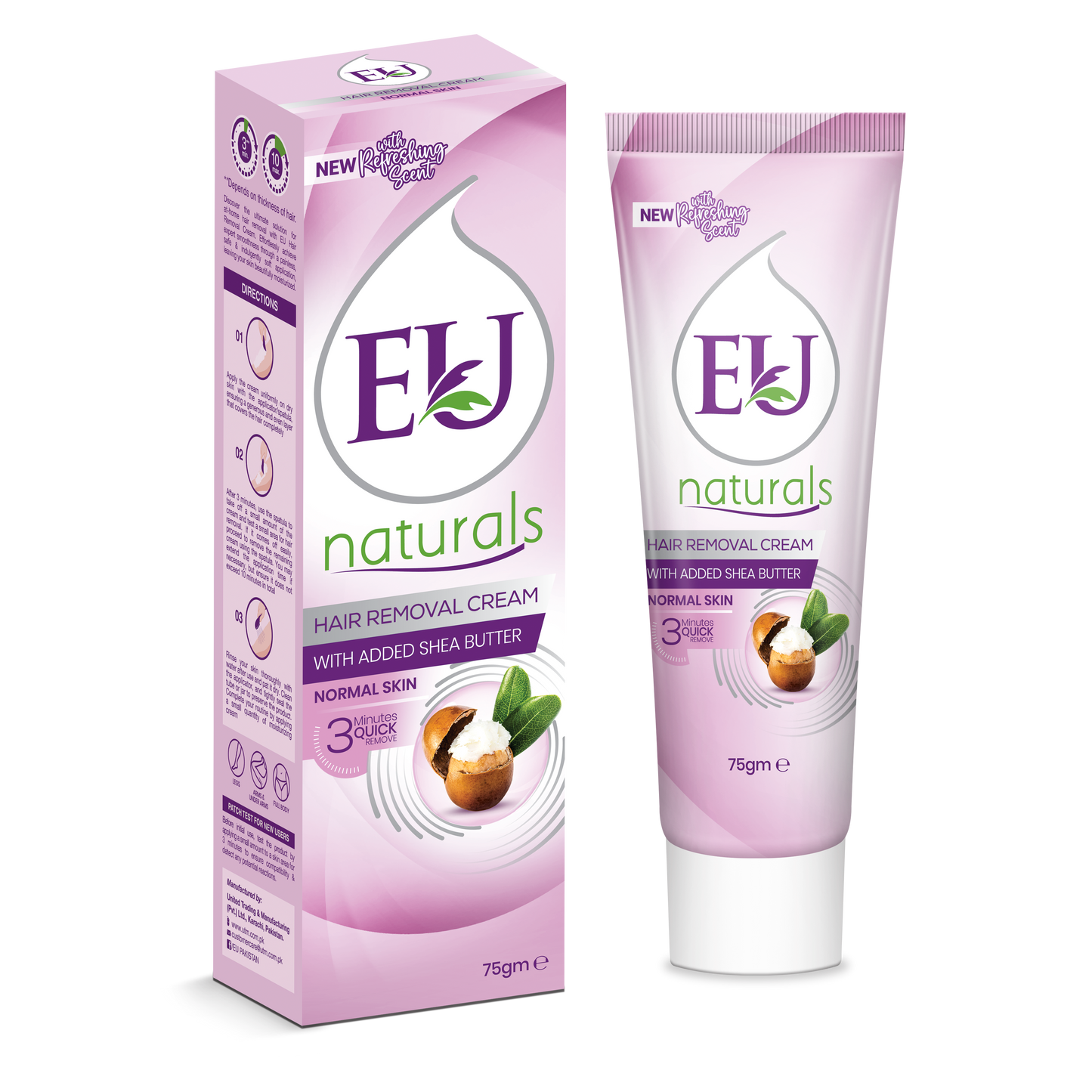 Hair Removing Cream (75g Tube - Normal Skin)- EU Naturals