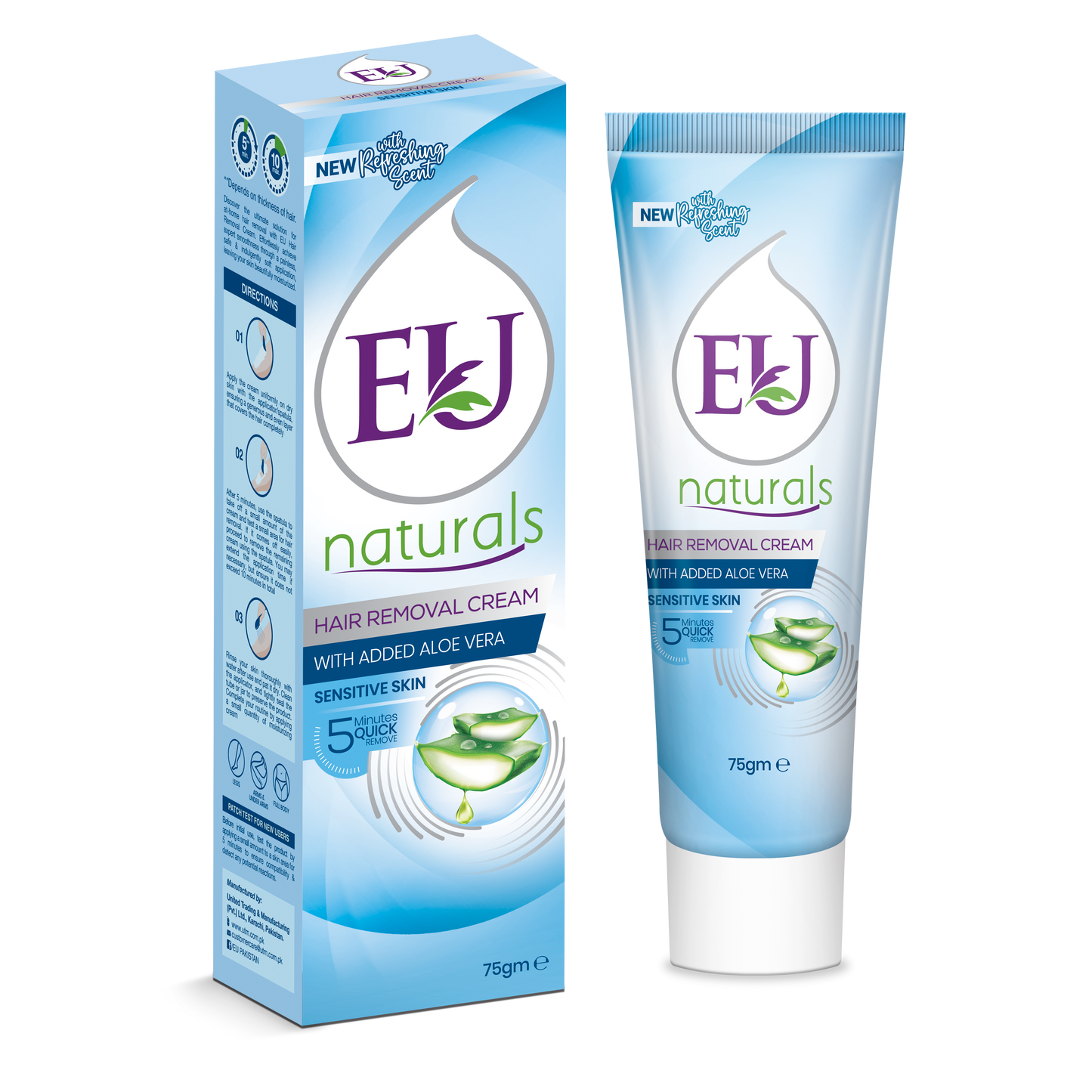 EU Hair Removing Cream (75g Tube - Sensitive Skin)