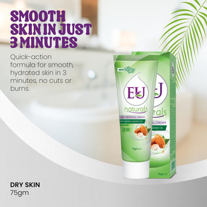 EU Hair Removing Cream (75g Tube - Dry Skin)