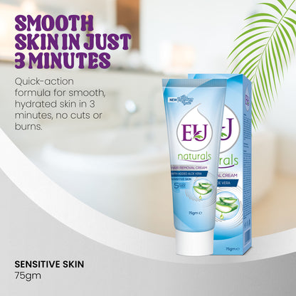 EU Hair Removing Cream (75g Tube - Sensitive Skin)