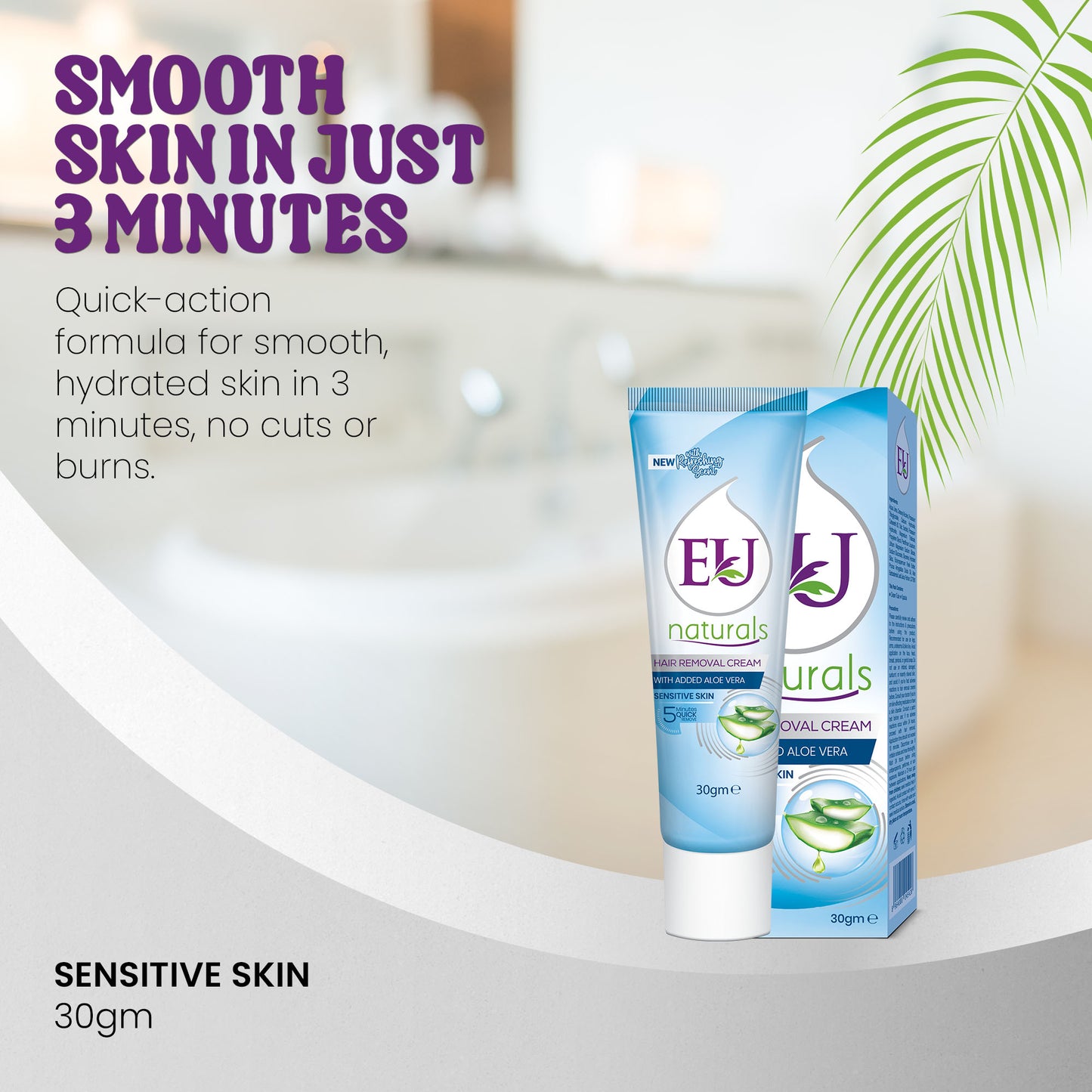EU Hair Removing Cream (30g Tube - Sensitive Skin)