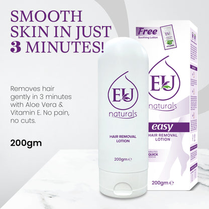 EU Easy Hair Removal Lotion 200gm - Smooth Skin in Just 3 Minutes!