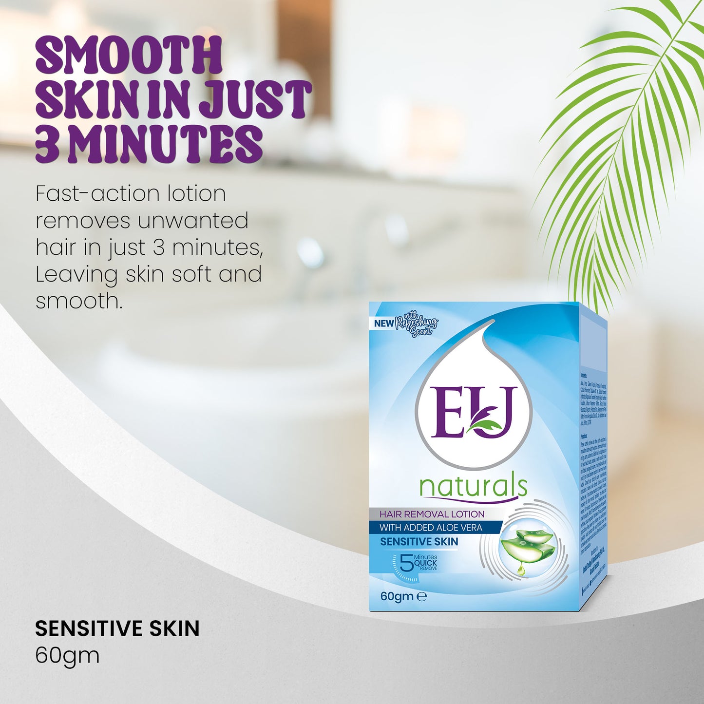 EU Hair Removing Cream (60g Jar - Sensitive Skin)