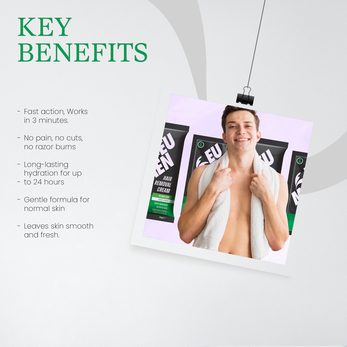 EU Men Hair Removing Cream (50g Tube - Normal Skin)