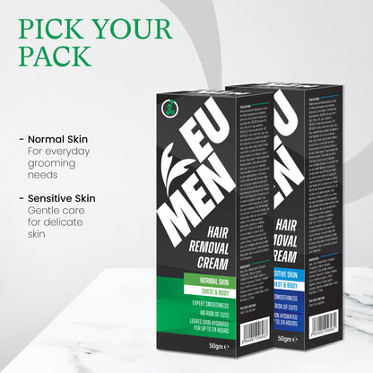 EU Men Hair Removing Cream (50g Tube - Normal Skin)