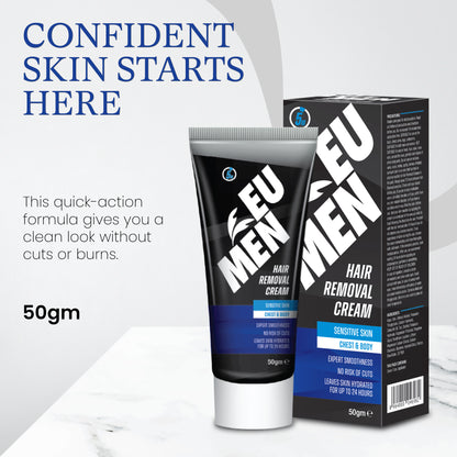 EU Men Hair Removing Cream (50g Tube - Sensitive Skin)