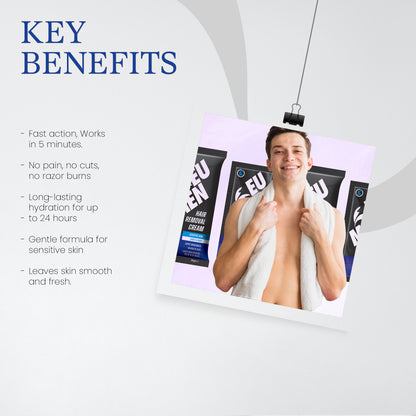 EU Men Hair Removing Cream (50g Tube - Sensitive Skin)